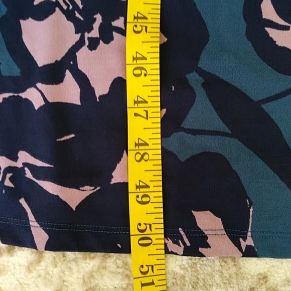 Du Jour Floral Faux Wrap Knit Maxi Dress Plus XLP Teal Pink - Picture 16 of 16